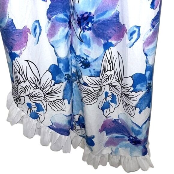 Floral Maxi Dress With Ruffle Detail & Spaghetti Straps By Elan - Picture 7 of 11